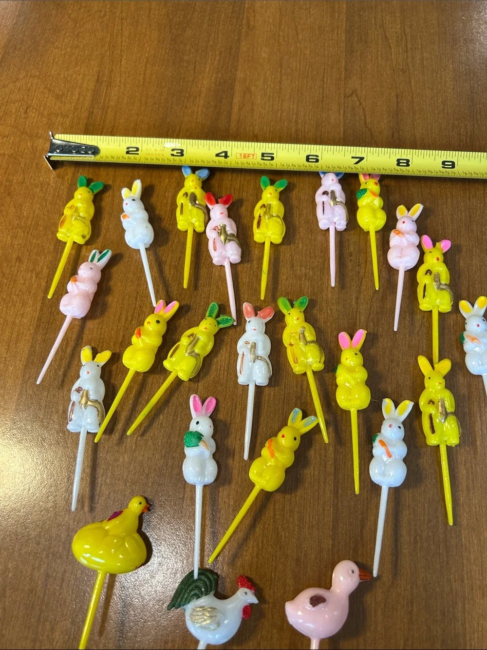 Festive Yellow & Pastel Bunny and Chick Party Picks - Multipack